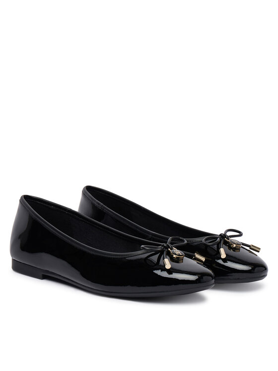 Tommy Hilfiger Baleriny Tommy Hilfiger Th Charm Patent Ballerina FW0FW09481 Czarny