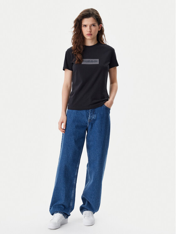 Napapijri Napapijri T-shirt NP0A4IP1 Nero Regular Fit