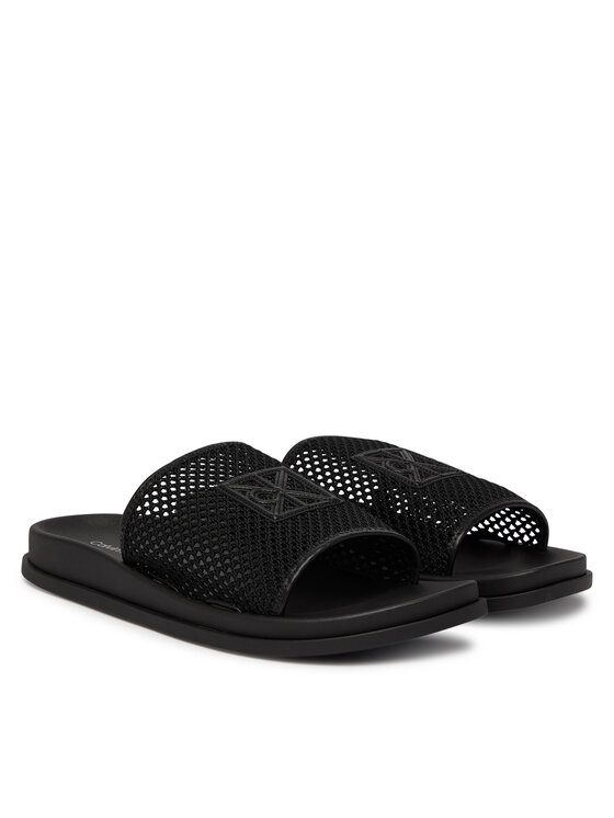 Calvin Klein Papucs Calvin Klein Mesh Mule Slides HW0HW02889 Fekete