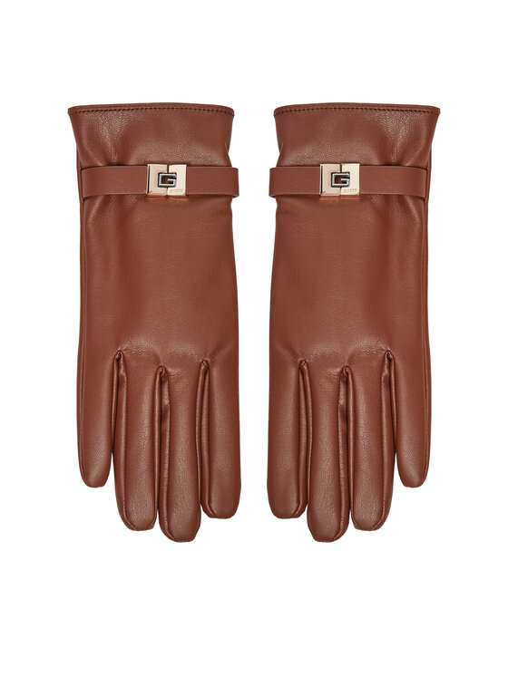 Guess Dámske rukavice Guess AW5188 NYL02 Hnedá