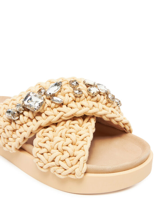 Inuikii Шльопанці Inuikii Woven Stones 70104-106 Бежевий
