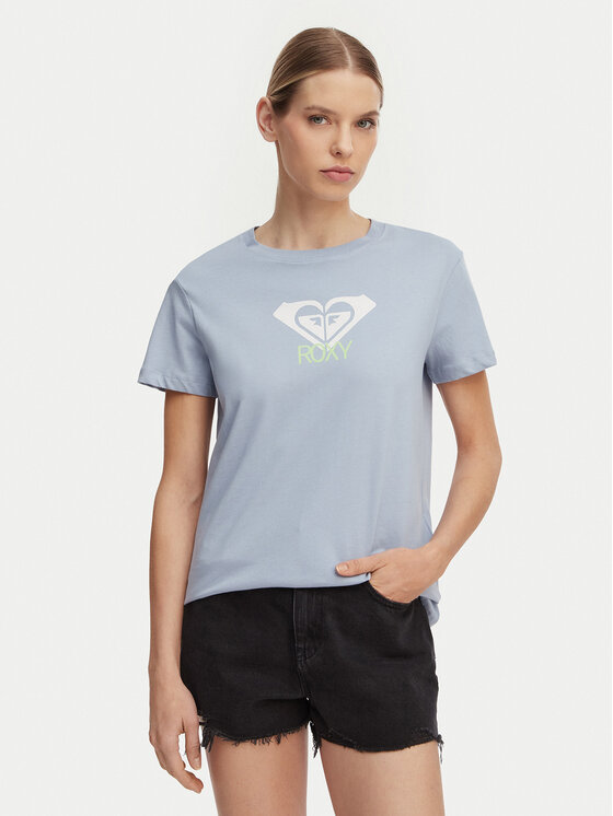 Roxy Roxy Camiseta Ocean Road Art ERJZT06015 Celeste Regular Fit