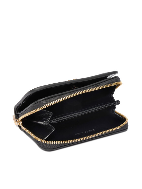 Calvin Klein Peňaženka Calvin Klein Ck Croc Medium Flap Zip Around LV04F1095G Čierna