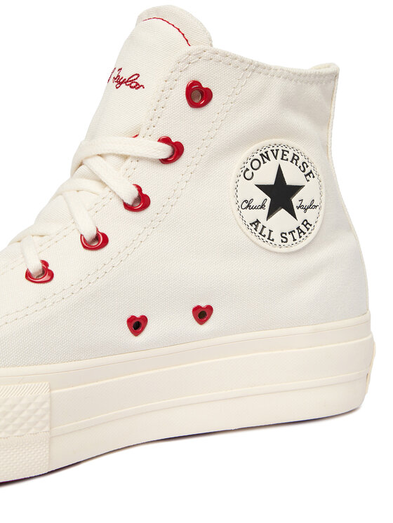 Converse Кеди Converse Chuck Taylor All Star Lift Platform Hearts A19058C Білий