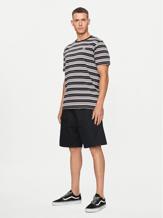 Converse Converse T-shirt M Loose Fit Striped Tee 10027159-A01 Nero Loose Fit