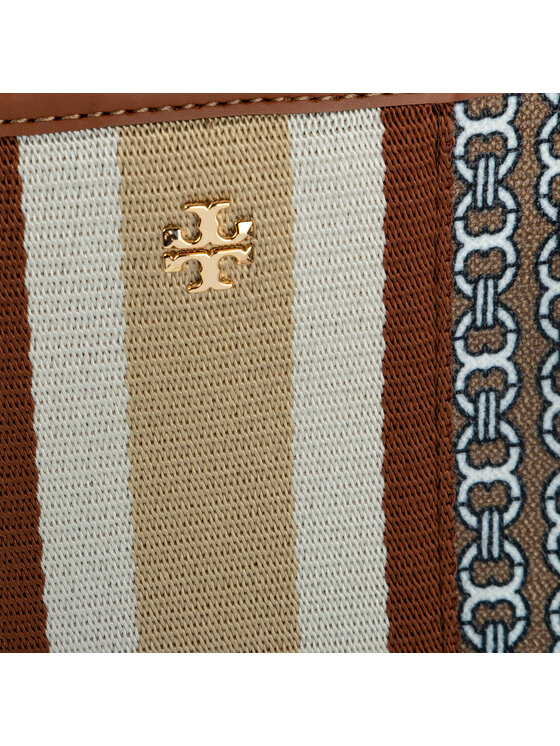 Tory Burch Táska Tory Burch Gemini Link Canvas Tote 53303 Barna
