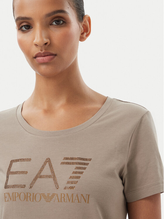 EA7 Emporio Armani EA7 Emporio Armani Camiseta 7W000536 AF10373 U6100 Beis Slim Fit