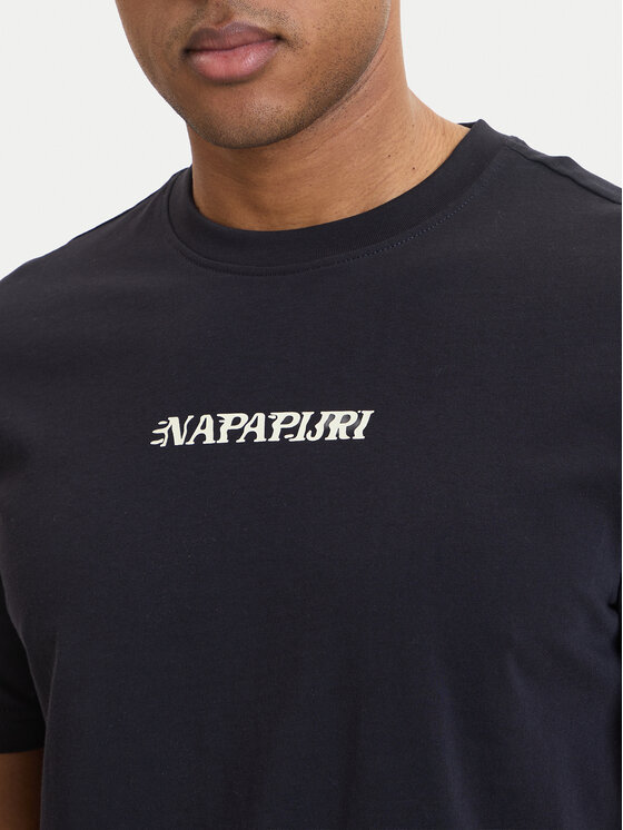 Napapijri Napapijri Camiseta S-Flint NP0A4FZZ Negro Regular Fit