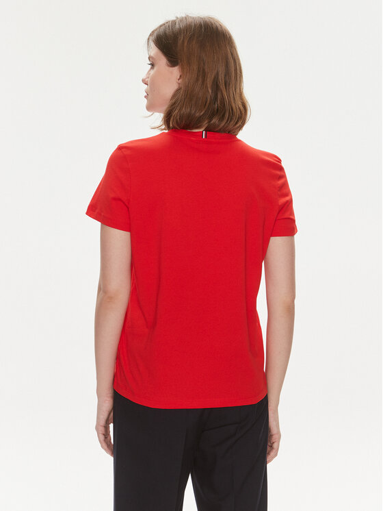 Tommy Hilfiger Tommy Hilfiger T-shirt Signature WW0WW41674 Rosso Regular Fit