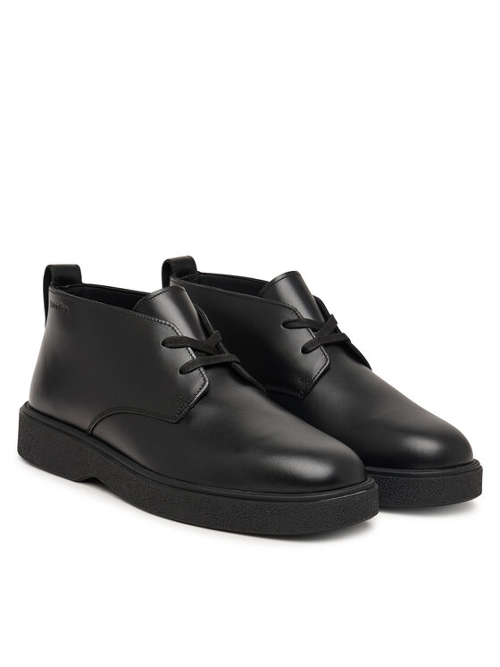 Calvin Klein Ghete Calvin Klein Text Rubber Desert Boot Lth HM0HM02255 Negru