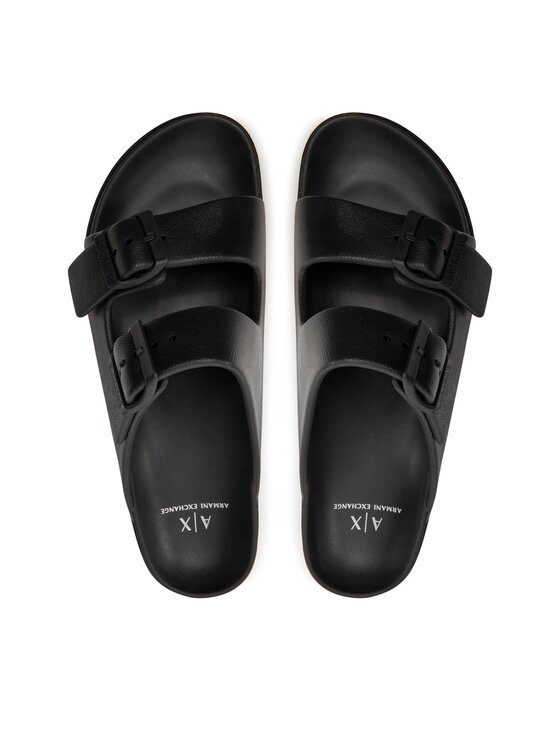 Armani Exchange Шльопанці Armani Exchange XDP043 XV821 00002 Чорний