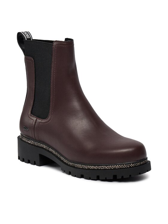 DKNY Botki DKNY RICK Bordowy