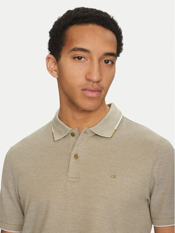 Calvin Klein Calvin Klein Polo majica K10K114475 Bež Regular Fit
