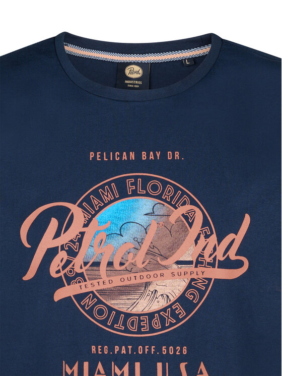 Petrol Industries Petrol Industries Camiseta M-1050-TSR602 Azul marino Regular Fit