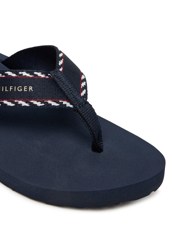 Tommy Hilfiger Japanke Tommy Hilfiger Webbing Beach Sandal FW0FW09038 Tamnoplava