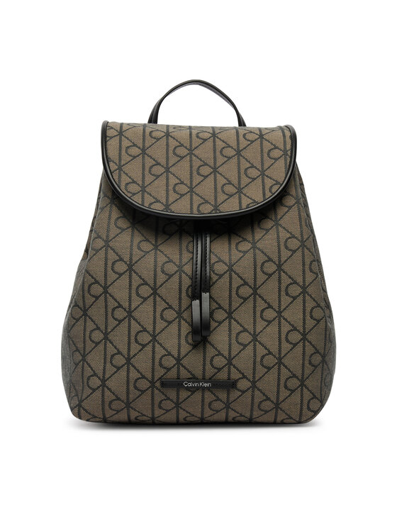Calvin Klein Ruksak Calvin Klein Emblem Aop Jacquard Backpack LV04F3536G Hnedá