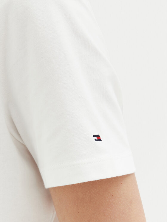 Tommy Hilfiger Tommy Hilfiger Póló WW0WW45428 Fehér Regular Fit