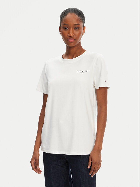 Tommy Hilfiger Tommy Hilfiger Camiseta 1985 WW0WW37877 Blanco Regular Fit