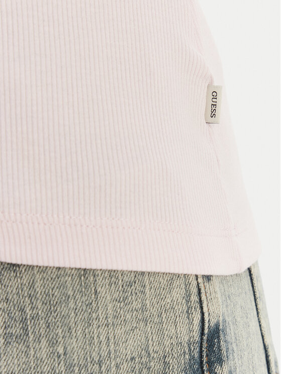 Guess Jeans Guess Jeans Топ W6GPZ2 KA0H1 Рожевий Slim Fit
