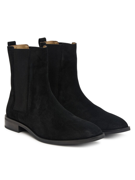 Calvin Klein Kotníková obuv s elastickým prvkem Calvin Klein Slim Ess Chelsea Su HM0HM02275 Černá
