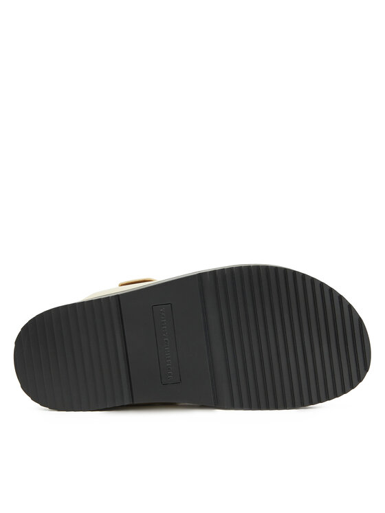 Tommy Hilfiger Sandali Tommy Hilfiger Leather Sporty Sandal FW0FW08799 Écru