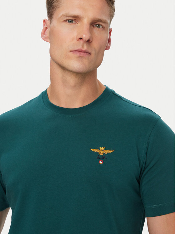 Aeronautica Militare Aeronautica Militare Camiseta 262TS1580UJ00372 Verde oscuro Regular Fit