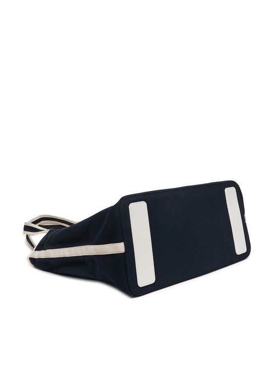 Tommy Hilfiger Ročna torba Tommy Hilfiger Th Summer Tote Canvas AW0AW18398 Mornarsko modra
