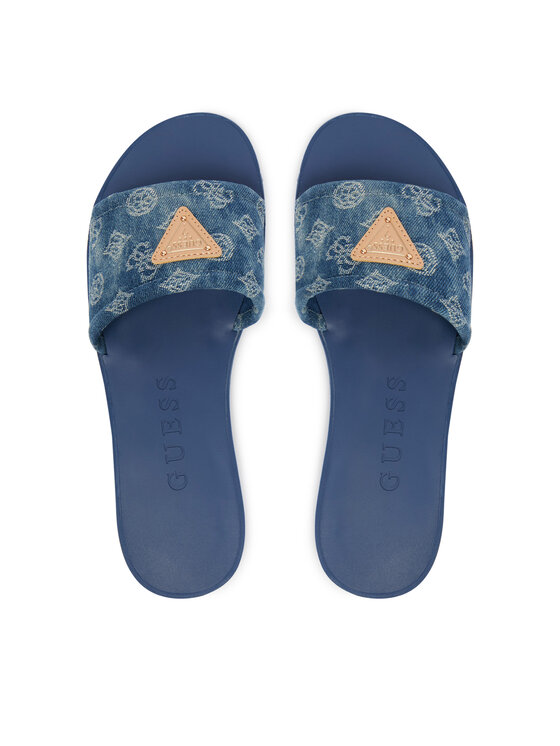 Guess Šľapky Guess FLJELS DEN03 Modrá