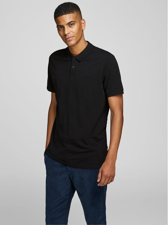 Jack & Jones Jack & Jones Polo majica Basic 12136516 Črna Slim Fit
