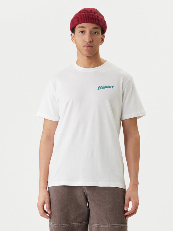 Element Element Camiseta Sunrise ELYZT00576 Blanco Regular Fit