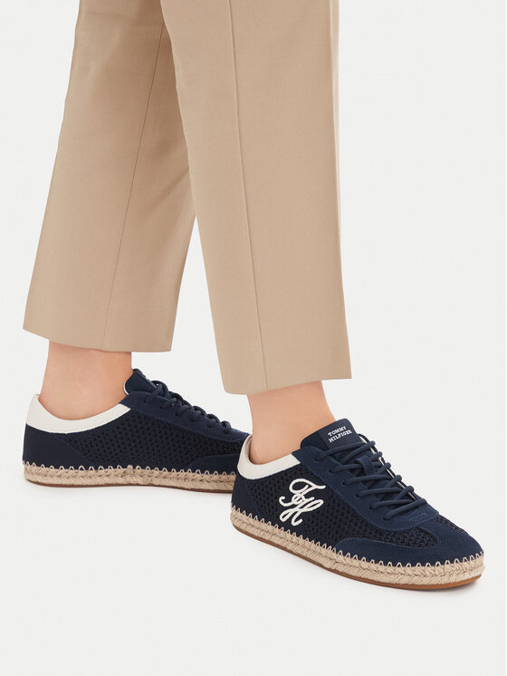 Tommy Hilfiger Espadrilky Tommy Hilfiger Th Heritage Rope Sneaker FW0FW09406 Tmavomodrá