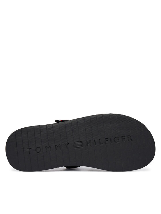 Tommy Hilfiger Papucs Tommy Hilfiger Adjustable Premium Lth Sandal FM0FM05773 Fekete