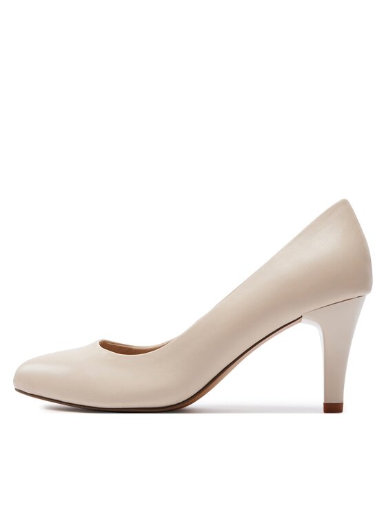 Caprice Pantofi cu toc subțire Caprice 9-22405-42 Écru