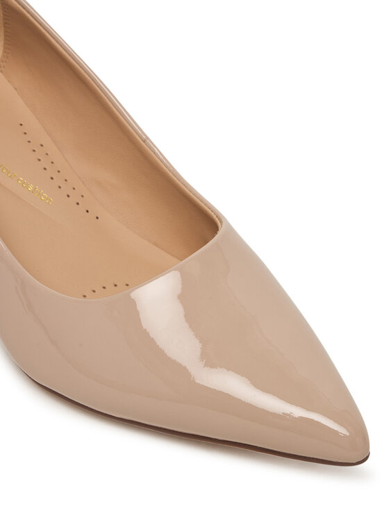 Clarks Туфлі Clarks Zarey Court 26183154 Бежевий
