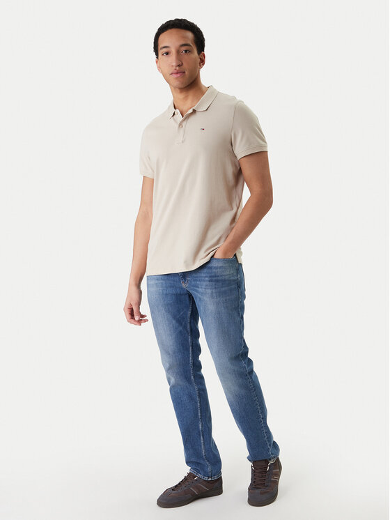 Tommy Jeans Tommy Jeans Polo marškinėliai DM0DM20676 Smėlio Slim Fit