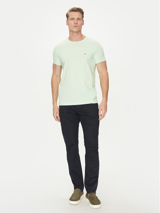 Tommy Hilfiger Tommy Hilfiger Majica MW0MW10800 Zelena Slim Fit