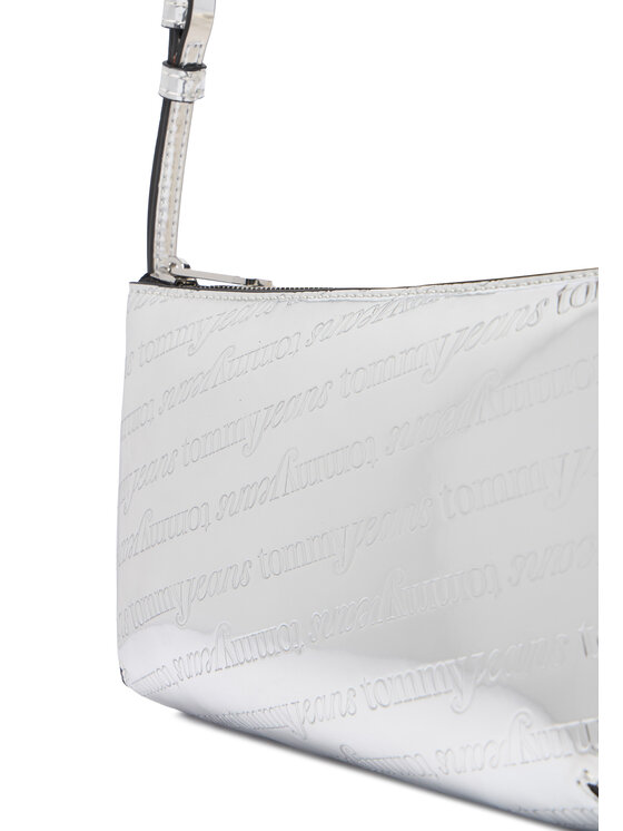 Tommy Jeans Ročna torba Tommy Jeans Tjw Must Metallic Shoulder Bag AW0AW18009 Srebrna