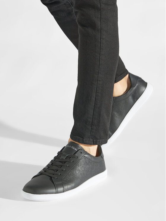 Calvin Klein Snīkeri Calvin Klein Low Top Lace Up Mono HM0HM00845 Melns