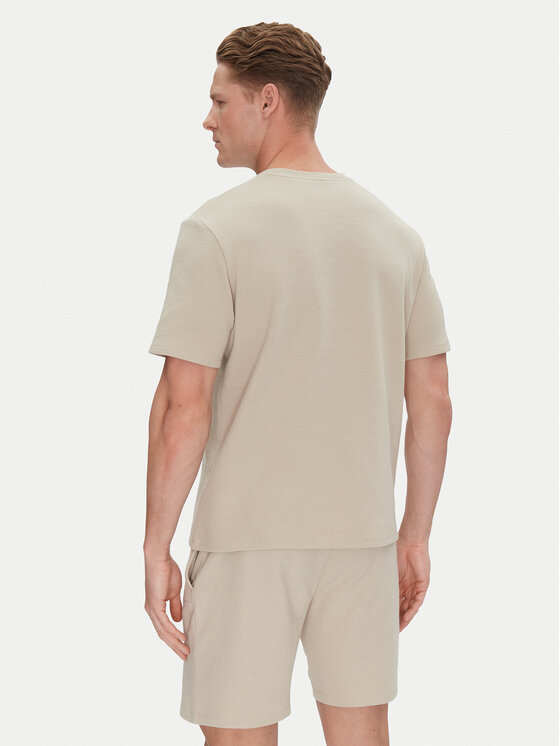 BOSS BOSS Футболка Waffle 50535891 Бежевий Regular Fit
