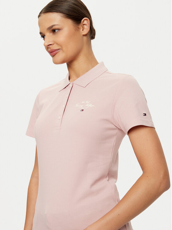Tommy Hilfiger Tommy Hilfiger Pólóing WW0WW43930 Rózsaszín Slim Fit