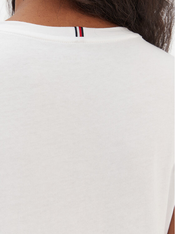 Tommy Hilfiger Tommy Hilfiger Camiseta WW0WW22043 Blanco Regular Fit