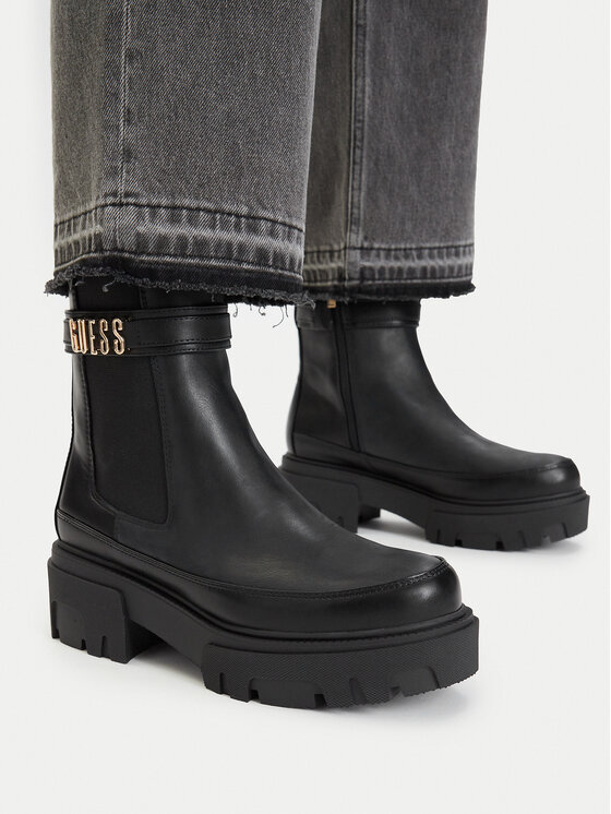 Guess Členková obuv Guess Yelma FL8YEA ELE10 Čierna