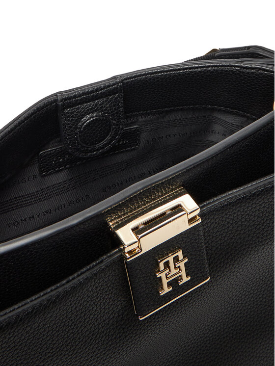 Tommy Hilfiger Kabelka Tommy Hilfiger Th Her Med Satchel AW0AW17722 Černá