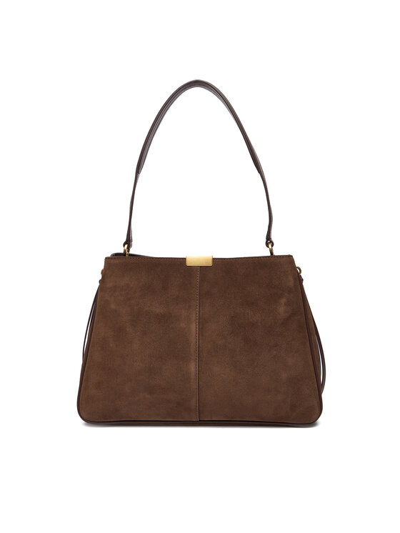 Tommy Hilfiger Bolso Tommy Hilfiger Casual Leather Shoulder Bag Sued AW0AW18201 Marrón