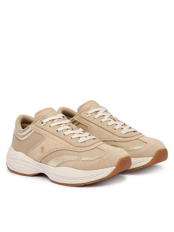 Tommy Hilfiger Sneakers Tommy Hilfiger Th Modern Sporty Runner Leather FW0FW09590 Beige