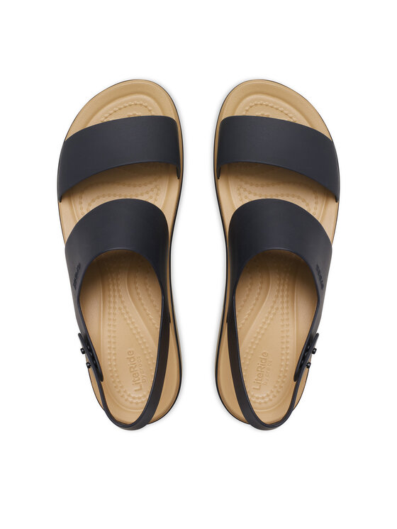Crocs Босоніжки Crocs Brooklyn Matte Wrap Low Wedge 211802 Чорний