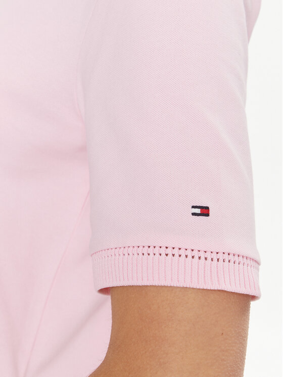Tommy Hilfiger Tommy Hilfiger Polo Openwork WW0WW37901 Ružičasta Regular Fit