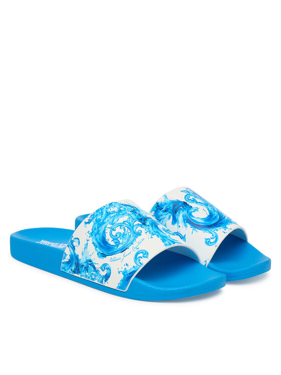 Versace Jeans Couture Шльопанці Versace Jeans Couture 80YA3SQ4 ZS365 R75 Голубий