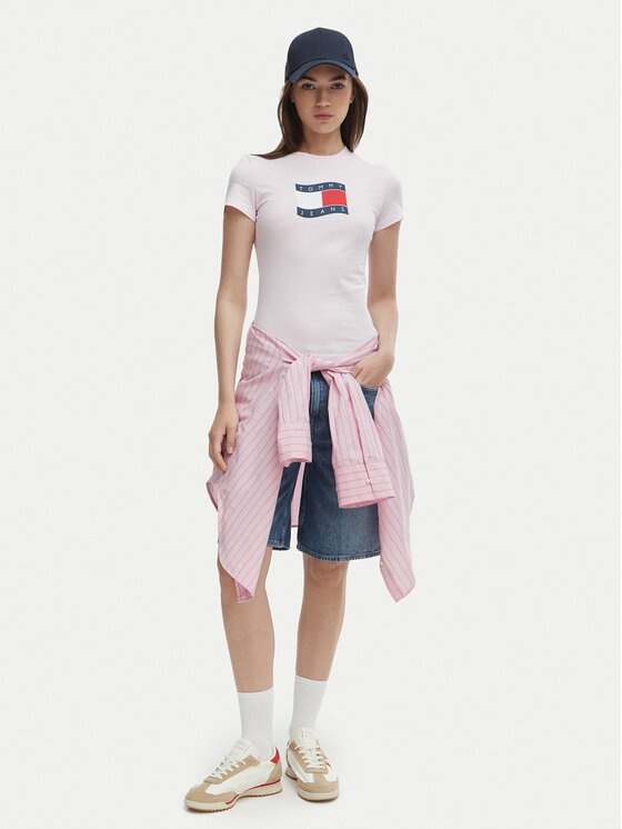 Tommy Jeans Tommy Jeans Camiseta DW0DW22781 Rosa Regular Fit