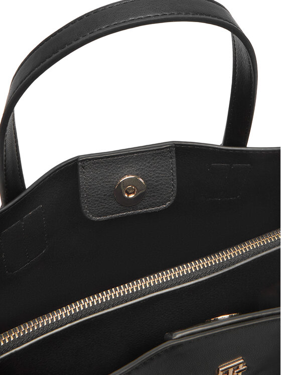 Tommy Hilfiger Geantă Tommy Hilfiger Th Distinct Mini Tote AW0AW17192 Negru